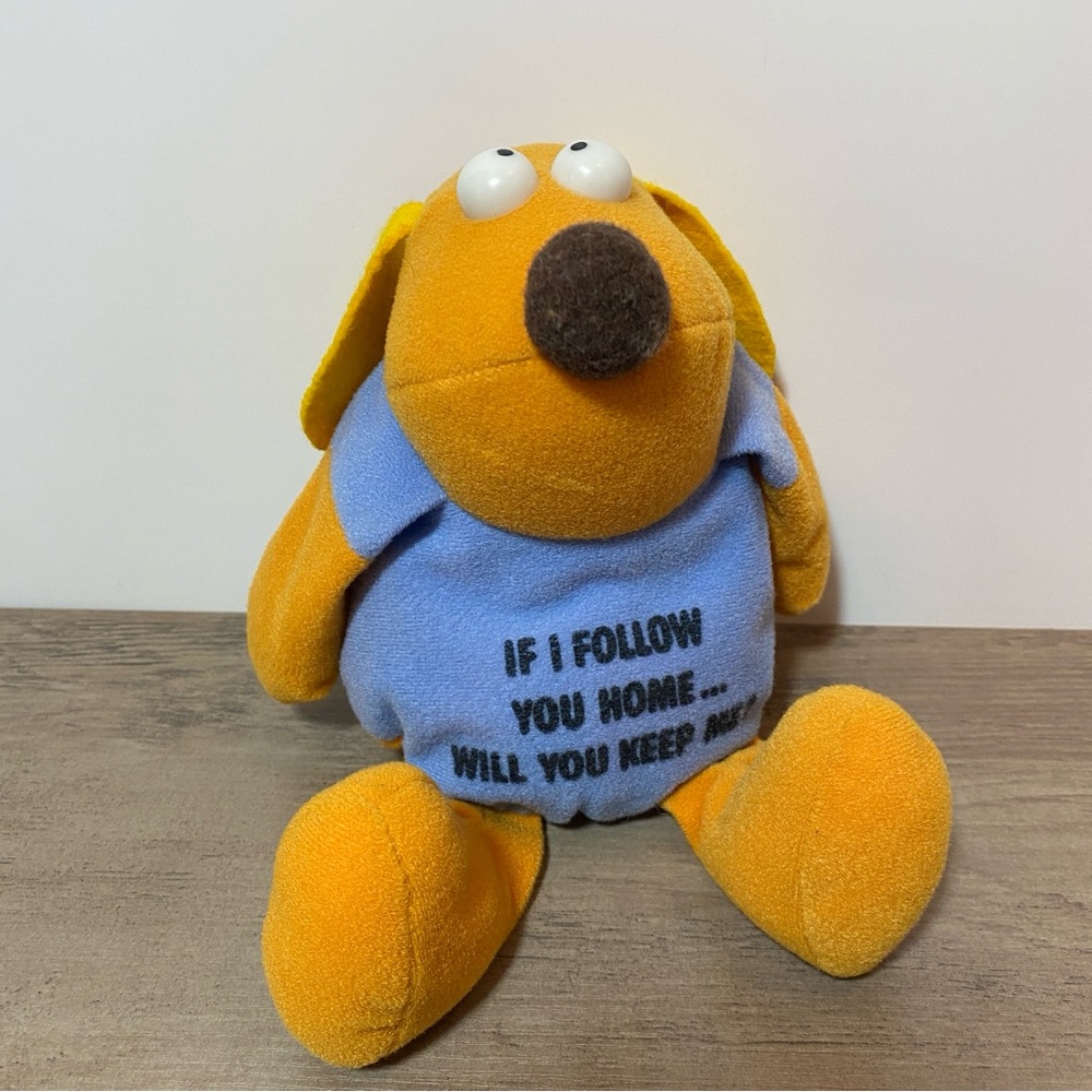 Vintage American Greetings Plush Dog - If I Follow You Home will You Keep me